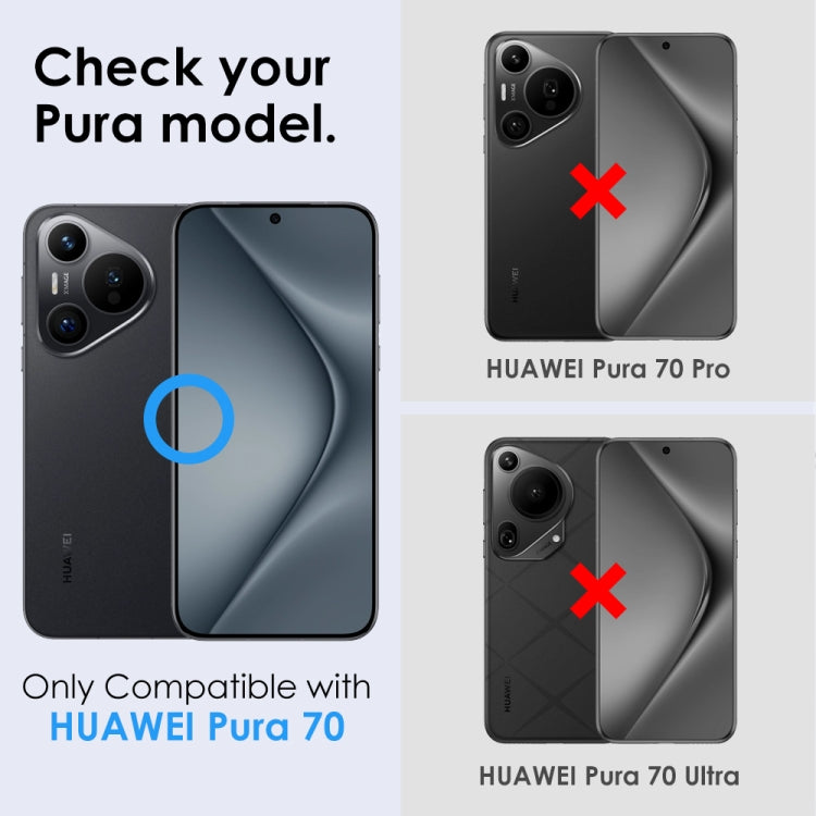 For Huawei Pura 70 NORTHJO Camera Lens CD Vein Metal Ring Tempered Glass Film