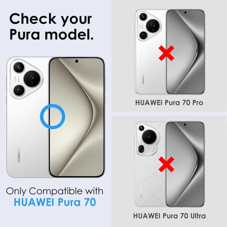 For Huawei Pura 70 NORTHJO Camera Lens CD Vein Metal Ring Tempered Glass Film