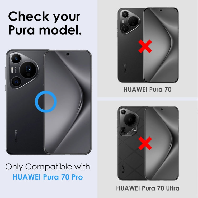 For Huawei Pura 70 Pro NORTHJO Camera Lens CD Vein Metal Ring Tempered Glass Film
