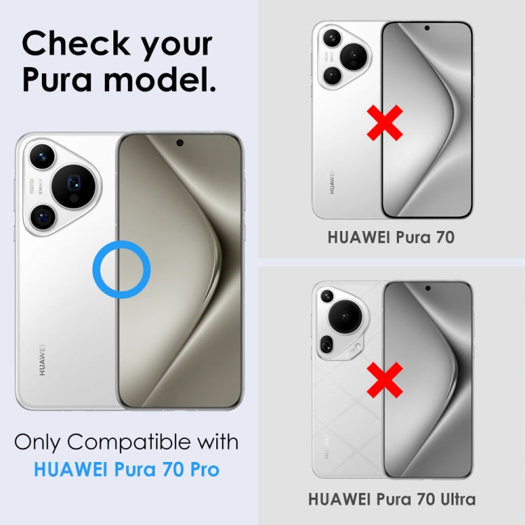 For Huawei Pura 70 Pro NORTHJO Camera Lens CD Vein Metal Ring Tempered Glass Film