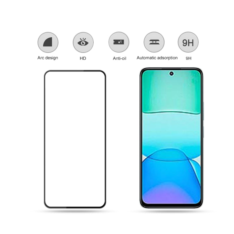 For Redmi 13 mocolo 2.5D Full Glue Full Cover Tempered Glass Film