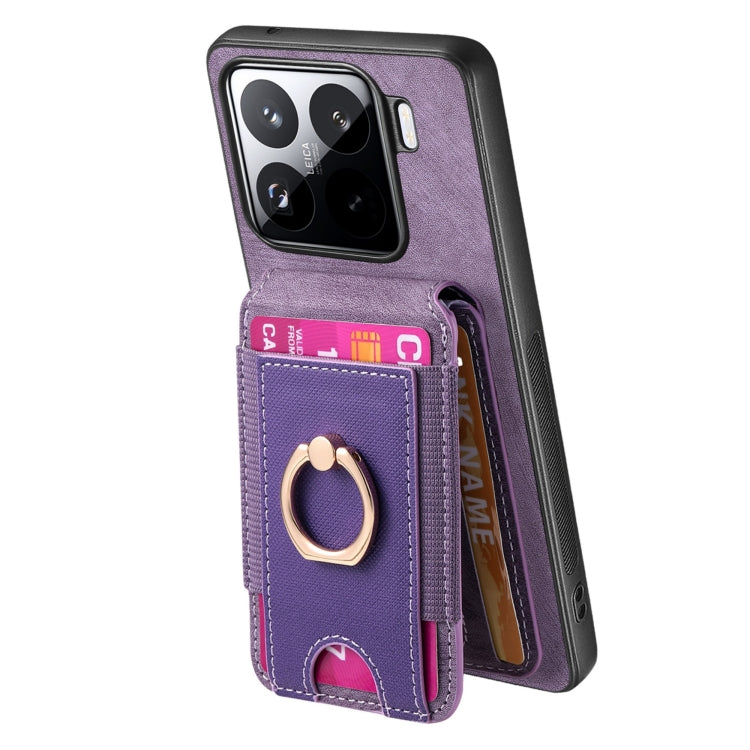For Xiaomi 15 Retro Splitable Magnetic Stand Card Bag Leather Phone Case