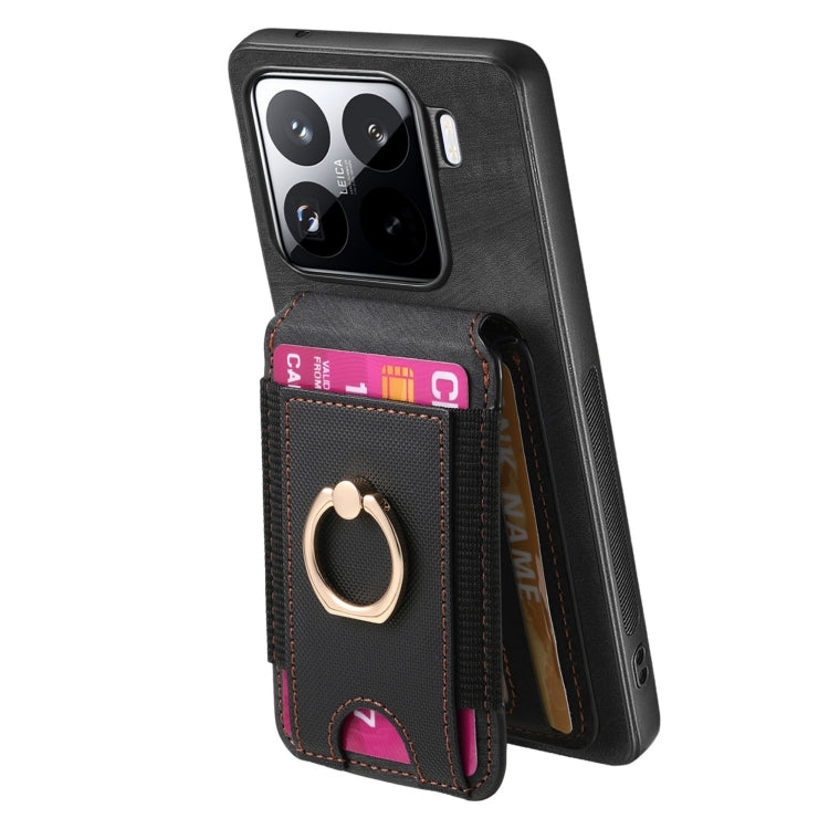 For Xiaomi 15 Retro Splitable Magnetic Stand Card Bag Leather Phone Case