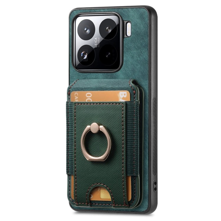 For Xiaomi 15 Retro Splitable Magnetic Stand Card Bag Leather Phone Case