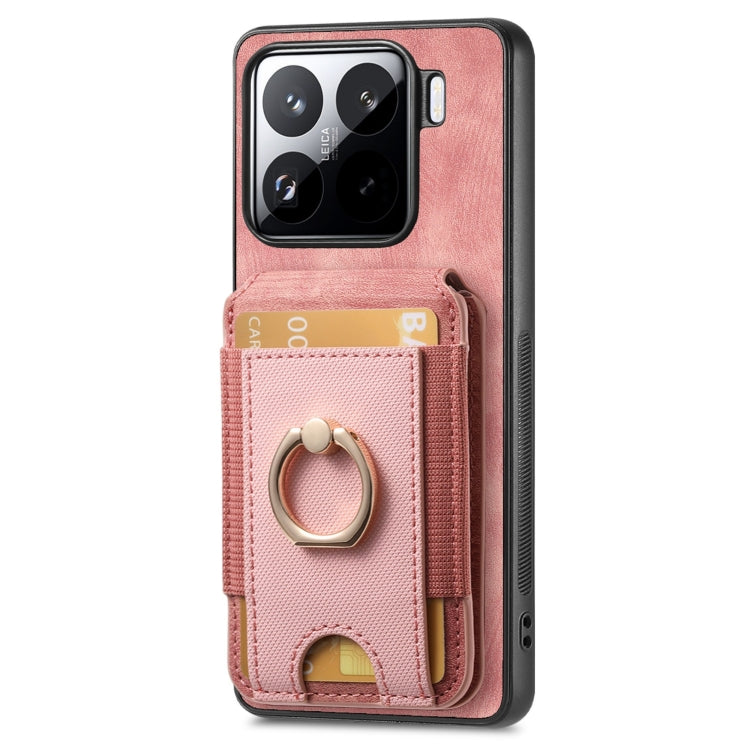 For Xiaomi 15 Pro Retro Splitable Magnetic Stand Card Bag Leather Phone Case