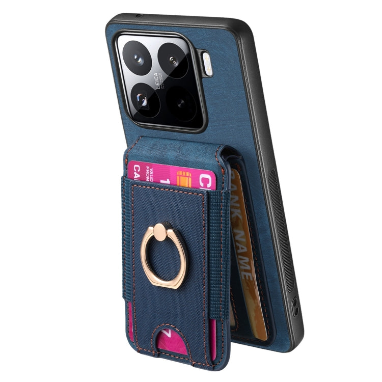 For Xiaomi 15 Pro Retro Splitable Magnetic Stand Card Bag Leather Phone Case