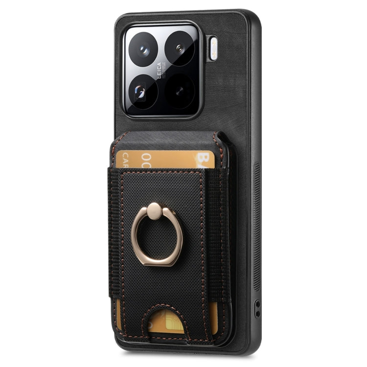 For Xiaomi 15 Pro Retro Splitable Magnetic Stand Card Bag Leather Phone Case
