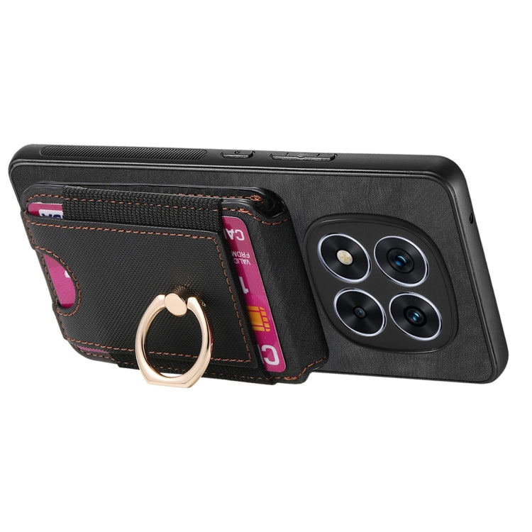For Redmi Note 14 5G Retro Splitable Magnetic Stand Card Bag Leather Phone Case
