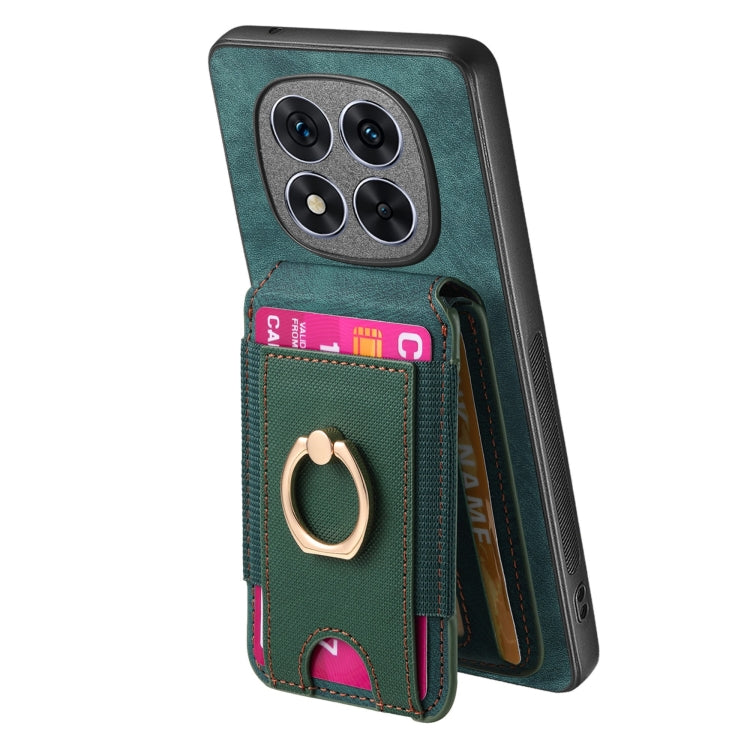 For Redmi Note 14 5G Retro Splitable Magnetic Stand Card Bag Leather Phone Case