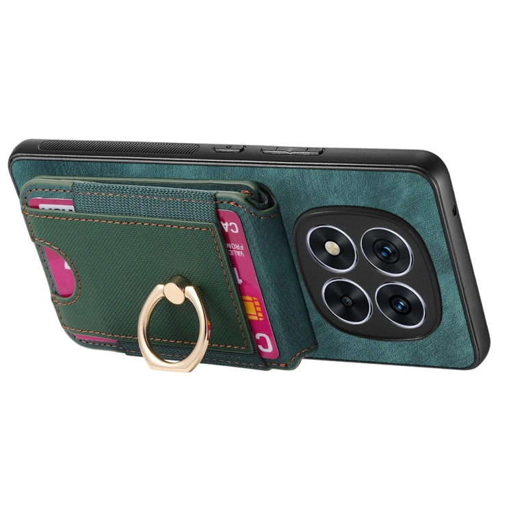 For Redmi Note 14 5G Retro Splitable Magnetic Stand Card Bag Leather Phone Case