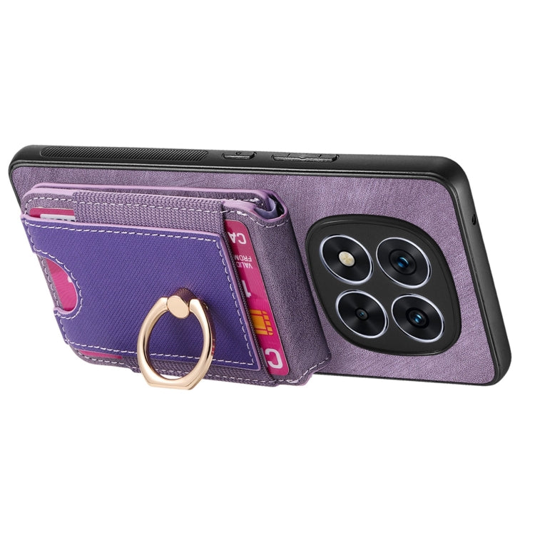 For Redmi Note 14 Pro 5G Retro Splitable Magnetic Stand Card Bag Leather Phone Case
