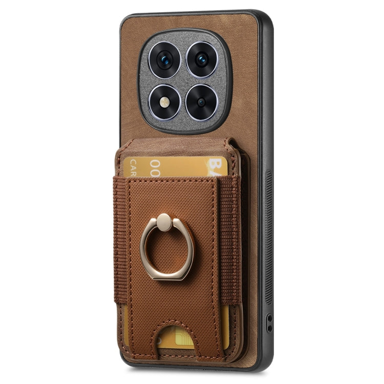 For Redmi Note 14 Pro 5G Retro Splitable Magnetic Stand Card Bag Leather Phone Case