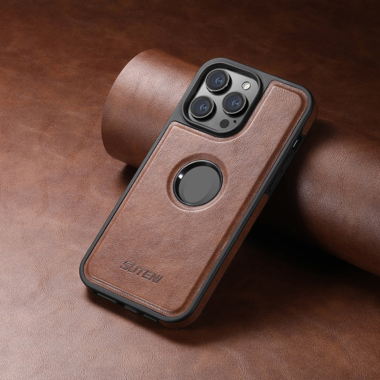 For iPhone 16 Pro Suteni G1 Magsafe Leather Back Phone Case
