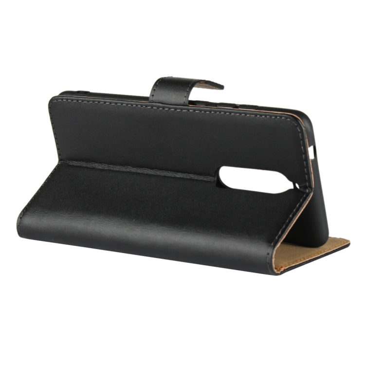 Leather Horizontal Flip Holster for Nokia 5.1 , with Magnetic Clasp and Bracket and Card Slot and Wallet(Black)