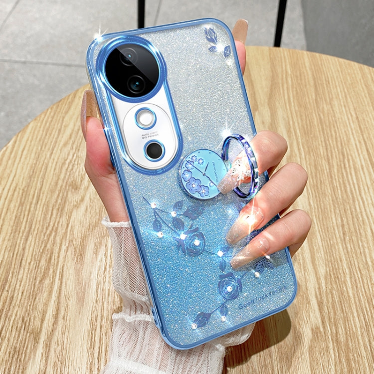 For vivo S19 Gradient Glitter Immortal Flower Ring All-inclusive Phone Case