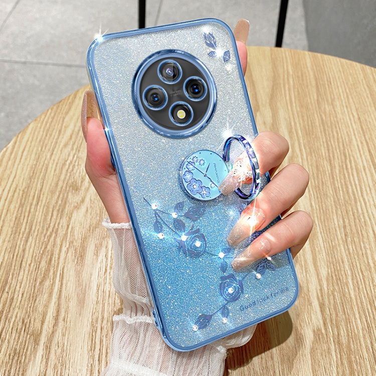 For vivo Y300 Pro Gradient Glitter Immortal Flower Ring All-inclusive Phone Case