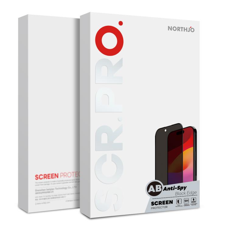 For iPhone Air NORTHJO A++ 28 Degree Privacy Full Glue Silk Printing Tempered Glass Film