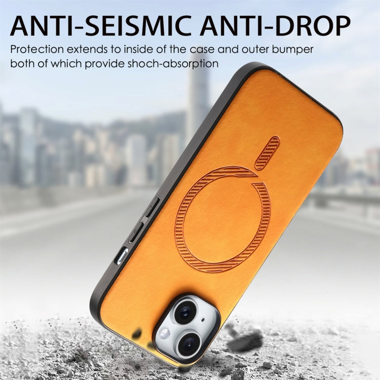 For iPhone 16 Pro Max Solid Color Retro Magsafe PU Back Cover Phone Case