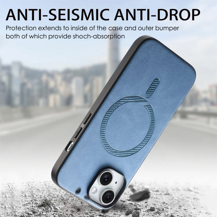 For iPhone 16 Pro Max Solid Color Retro Magsafe PU Back Cover Phone Case