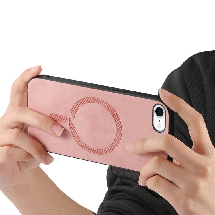 For iPhone 17e / 16e Solid Color Retro Magsafe PU Back Cover Phone Case