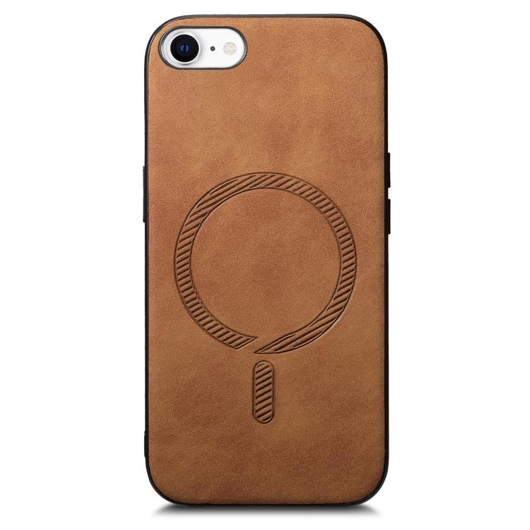 For iPhone 17e / 16e Solid Color Retro Magsafe PU Back Cover Phone Case