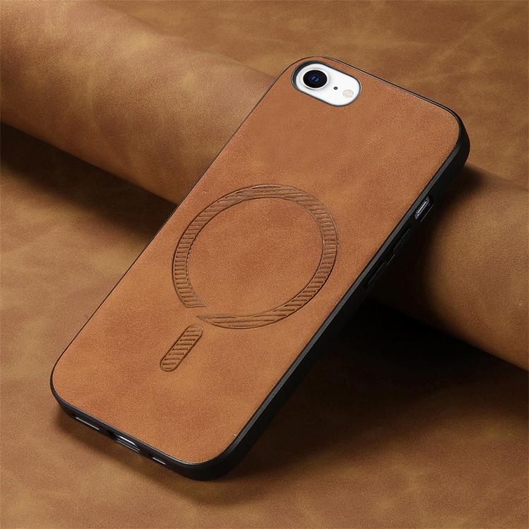 For iPhone 17e / 16e Solid Color Retro Magsafe PU Back Cover Phone Case