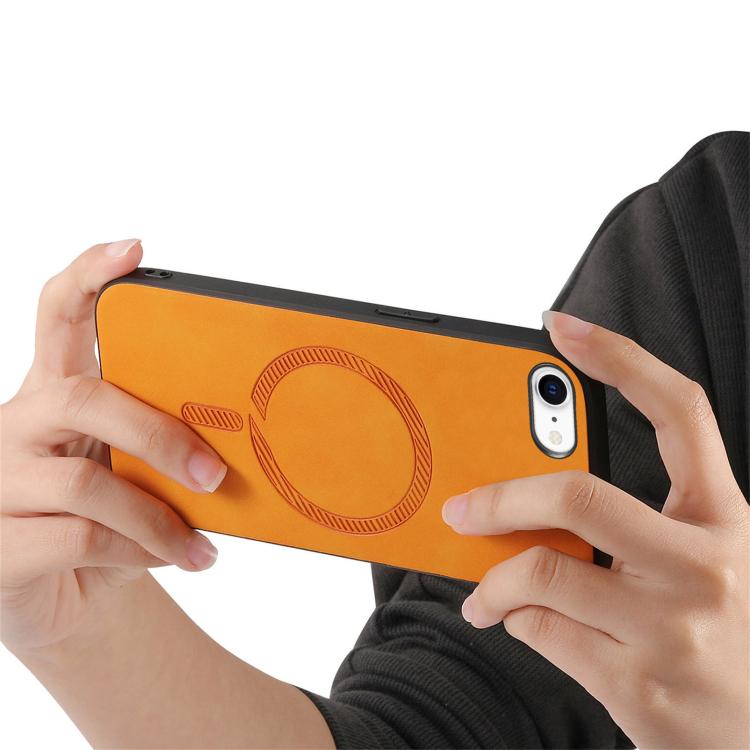 For iPhone 17e / 16e Solid Color Retro Magsafe PU Back Cover Phone Case