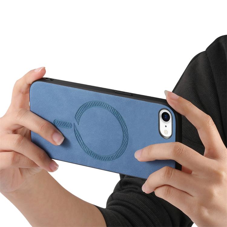 For iPhone 17e / 16e Solid Color Retro Magsafe PU Back Cover Phone Case