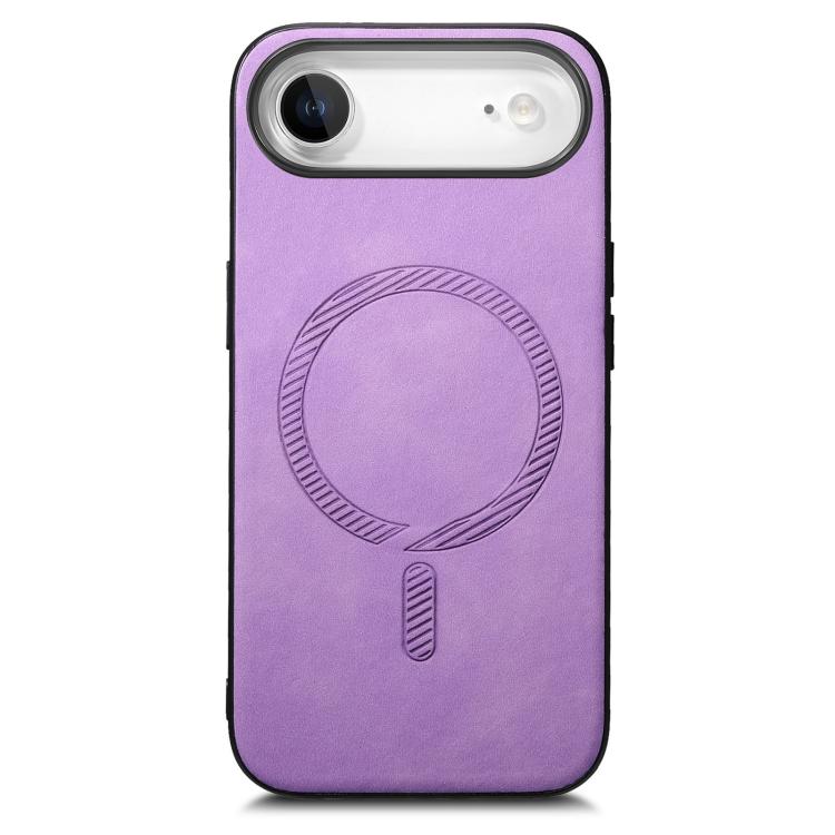 For iPhone Air Solid Color Retro Magsafe PU Back Cover Phone Case