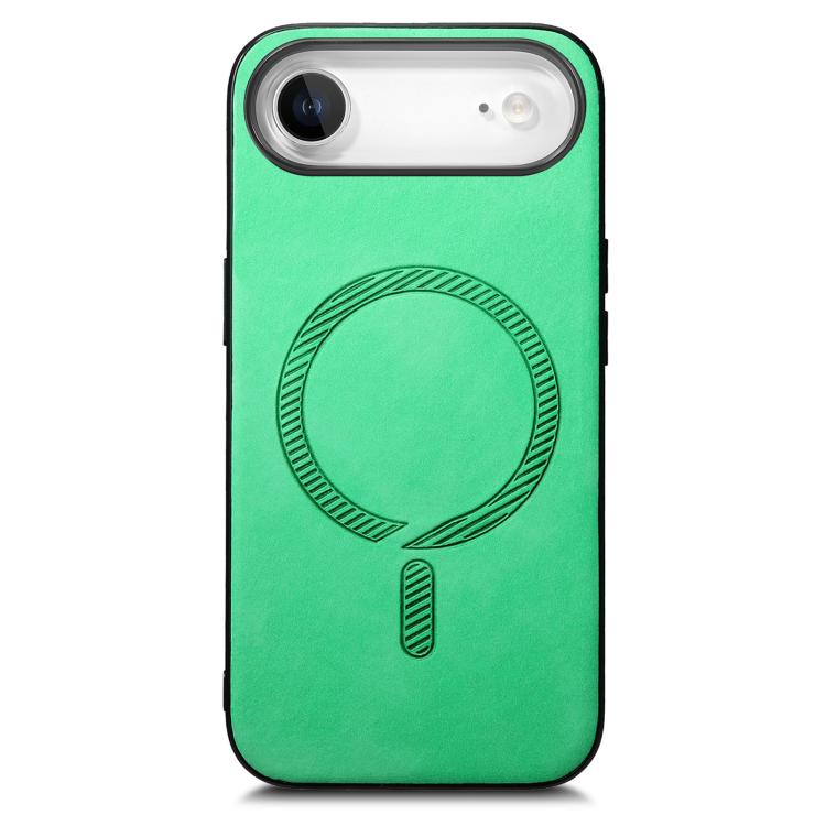 For iPhone Air Solid Color Retro Magsafe PU Back Cover Phone Case