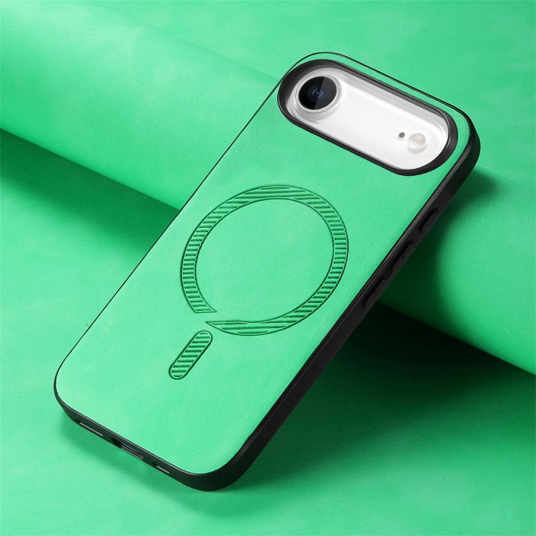 For iPhone Air Solid Color Retro Magsafe PU Back Cover Phone Case