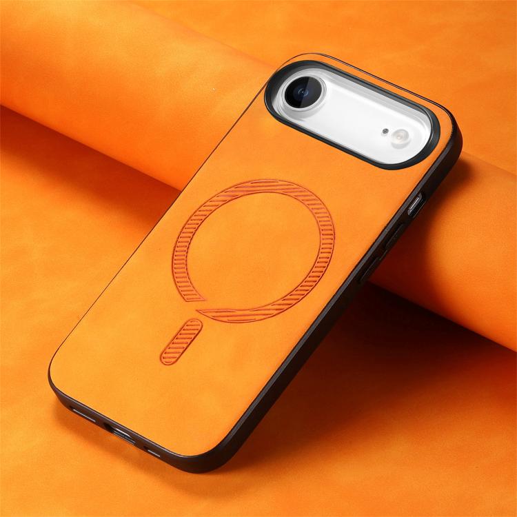 For iPhone Air Solid Color Retro Magsafe PU Back Cover Phone Case
