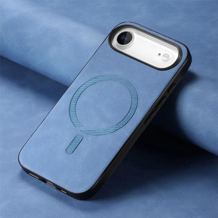 For iPhone Air Solid Color Retro Magsafe PU Back Cover Phone Case
