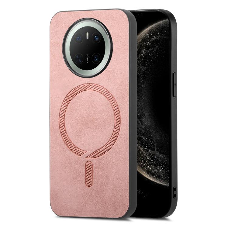 For Huawei Mate 70 Solid Color Retro Magsafe PU Back Cover Phone Case