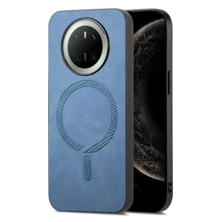 For Huawei Mate 70 Solid Color Retro Magsafe PU Back Cover Phone Case