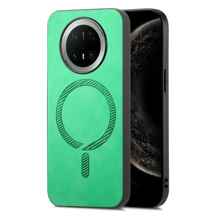 For Huawei Mate 70 Pro Solid Color Retro Magsafe PU Back Cover Phone Case