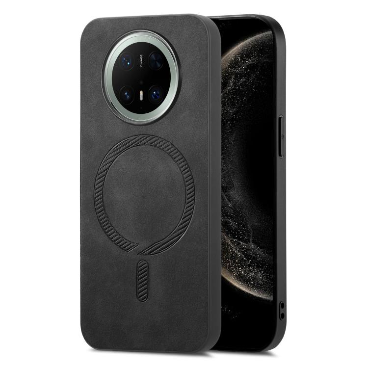 For Huawei Mate 70 Pro Solid Color Retro Magsafe PU Back Cover Phone Case
