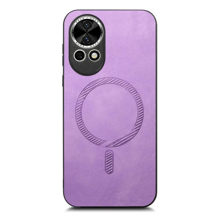 For Huawei Nova 13 / 12 Solid Color Retro Magsafe PU Back Cover Phone Case