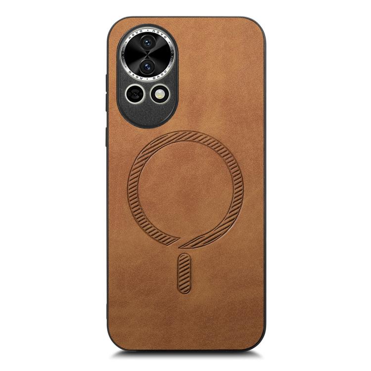 For Huawei Nova 13 / 12 Solid Color Retro Magsafe PU Back Cover Phone Case