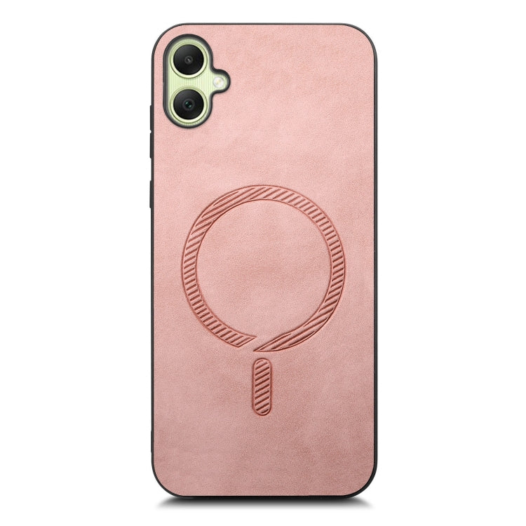 For Samsung Galaxy A05 Solid Color Retro Magsafe PU Back Cover Phone Case