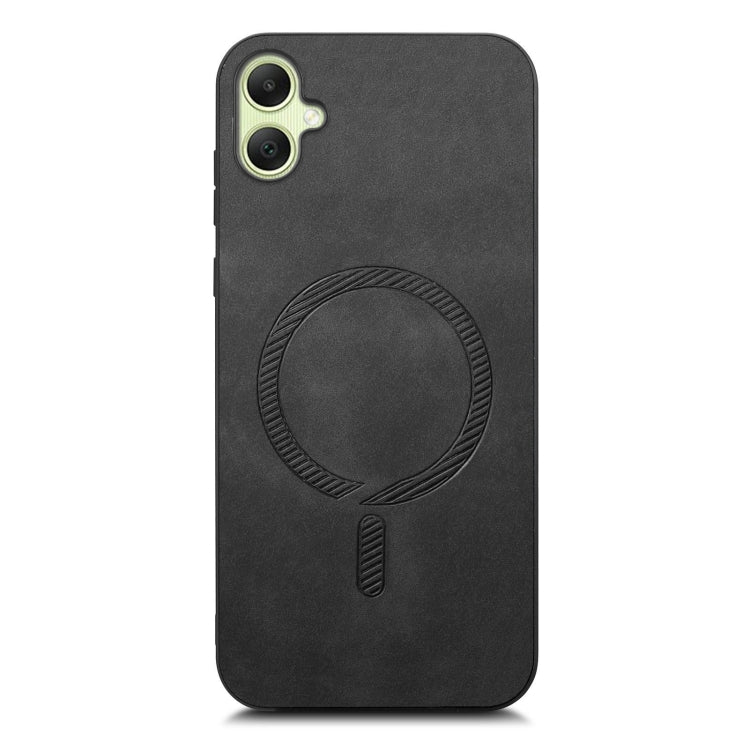 For Samsung Galaxy A05 Solid Color Retro Magsafe PU Back Cover Phone Case