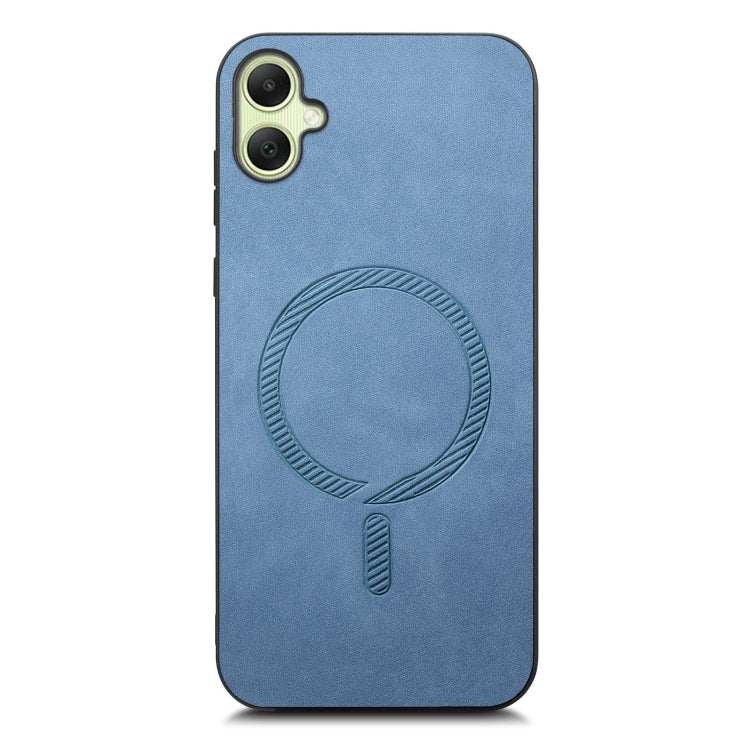 For Samsung Galaxy A05 Solid Color Retro Magsafe PU Back Cover Phone Case