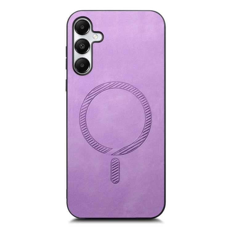 For Samsung Galaxy A05s Solid Color Retro Magsafe PU Back Cover Phone Case