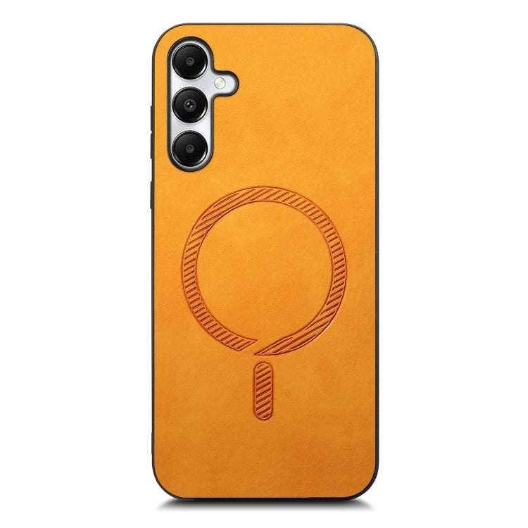 For Samsung Galaxy A05s Solid Color Retro Magsafe PU Back Cover Phone Case
