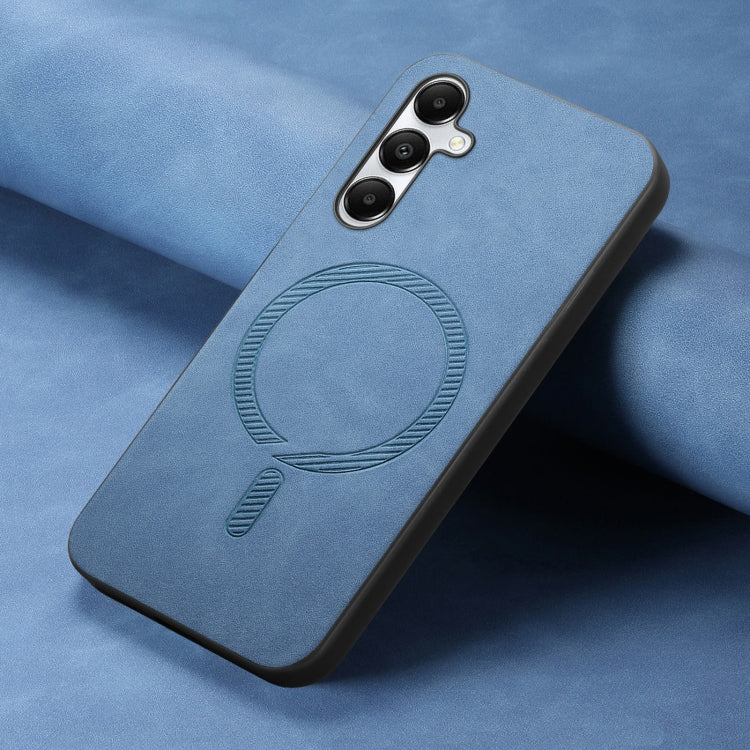 For Samsung Galaxy A05s Solid Color Retro Magsafe PU Back Cover Phone Case