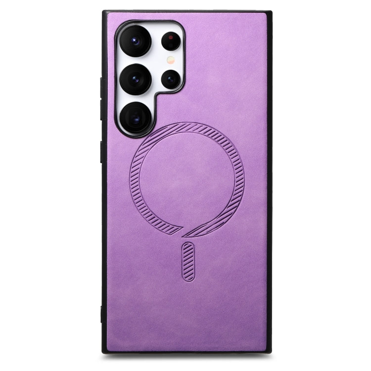 For Samsung Galaxy S25+ 5G Solid Color Retro Magsafe PU Back Cover Phone Case