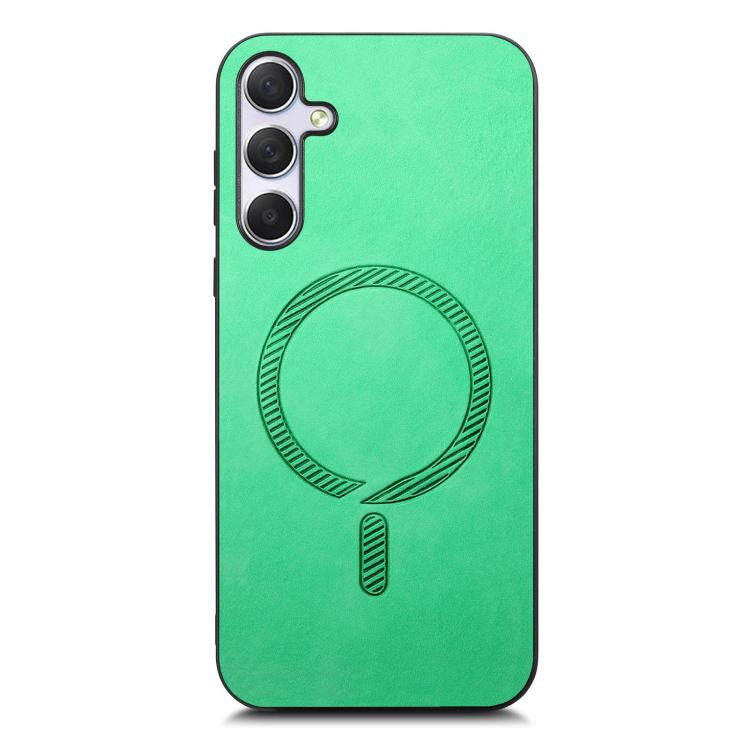 For Samsung Galaxy M54 / F54 5G Solid Color Retro Magsafe PU Back Cover Phone Case