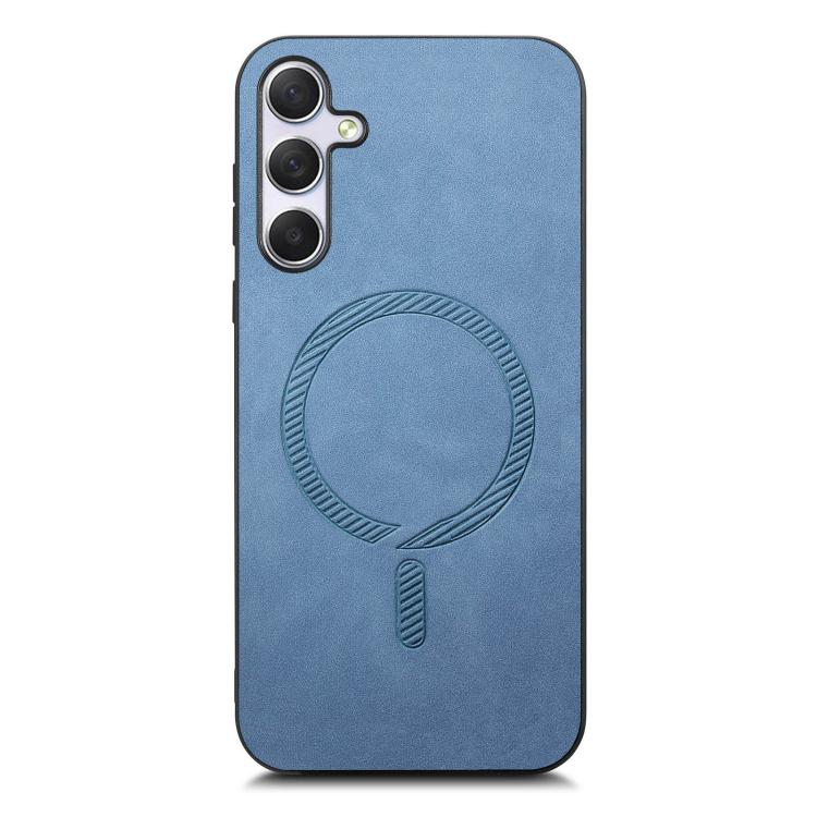 For Samsung Galaxy M54 / F54 5G Solid Color Retro Magsafe PU Back Cover Phone Case