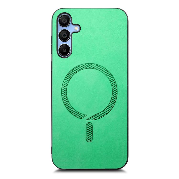 For Samsung Galaxy A16 Solid Color Retro Magsafe PU Back Cover Phone Case