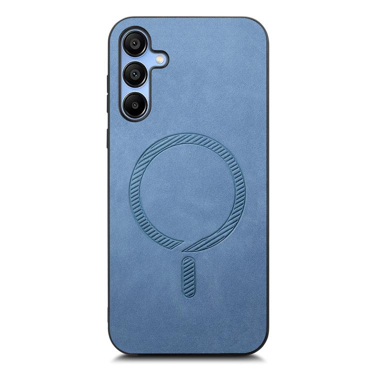 For Samsung Galaxy A16 Solid Color Retro Magsafe PU Back Cover Phone Case